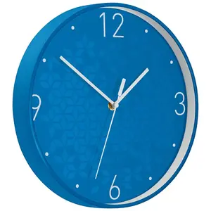 Comparateur de prix : Leitz WOW Horloge Murale Quartz, Idéale pour le Bureau, la Cuisine, le Salon et la Salle de Bains, 29 cm - Bleue
