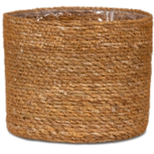 Cache-pot rond jonc de mer marron Nut 508 Scheurich ø22 cm x h.19,5cm pas cher