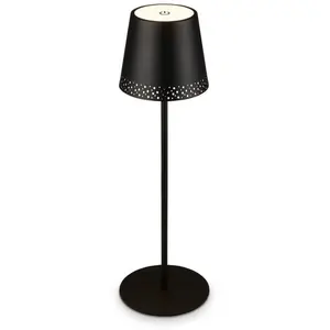 Comparateur de prix : Briloner Lampe à poser LED rechargeable Kiki, noir, IP44, 3.000K