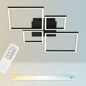 Comparateur de prix : Briloner Plafonnier LED Frame, CCT, 4 lampes, noir