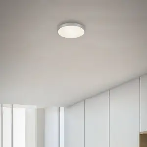 Briloner Plafonnier LED Flame, Ø 15,7 cm, argenté pas cher