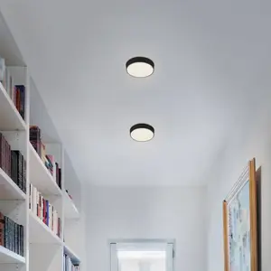 Comparateur de prix : Briloner Plafonnier LED Flame Star, Ø 15,7 cm, noir