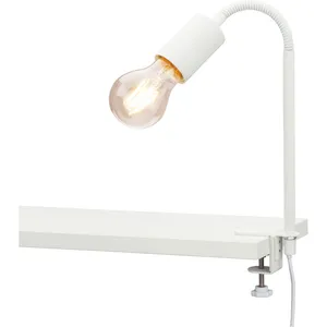 Comparateur de prix : Briloner Lampe à pince Krampo Retro, bras flexible, blanche