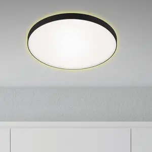 Briloner Plafonnier LED Flet avec Backlight, Ø 35,5 cm