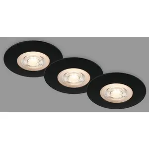 Comparateur de prix : Briloner Spot encastré LED Kulana noir lot de 3 IP65