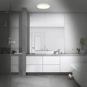 Comparateur de prix : Briloner Plafonnier pour salle de bain LED Slim Drip, blanc, Ø 42 cm