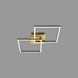 Briloner Plafonnier LED Frame, doré, intensité variable, à 2 lampesVendu paramazon