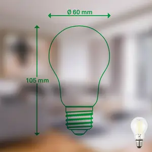 Briloner Ampoule à incandescence E27 5W claire 3000K 1055 lm EEK A 2er pas cher