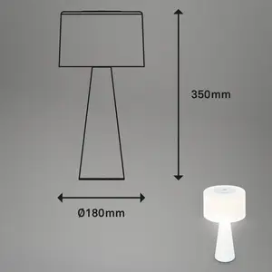 Comparateur de prix : Briloner Lampe de table LED Halo, rechargeable, blanc