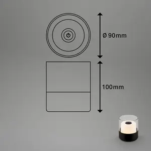 Comparateur de prix : Briloner Lampe batterie LED 7483 IP44 variateur, noire