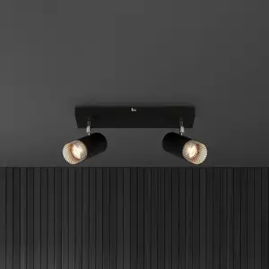 Comparateur de prix : Briloner Spot pour plafond Plek GU10 noir/argent à 2 lampes