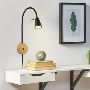 Comparateur de prix : Briloner Applique LED 2180015 avec détail en bois