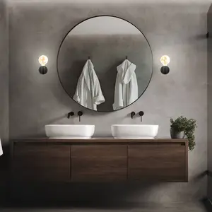 Comparateur de prix : Briloner Applique murale Kosol pour salle de bain, IP44, E27, noir