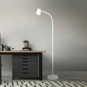 Comparateur de prix : Briloner Lampe sur pied Skriva, réglable, GU10, blanc