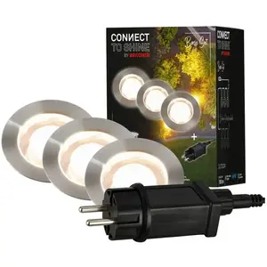 Comparateur de prix : BRILONER Connect to Shine Lot de 3 spots LED encastrables au sol 12 V ...