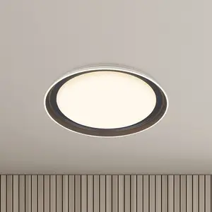 Comparateur de prix : Briloner Plafonnier LED Ijus, blanc/anthracite, Ø 43 cm, plastique
