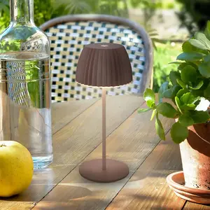 Comparateur de prix : Briloner Lampe à poser LED Brilo unplugged Riffle, 20 cm, sable ombré