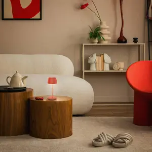 Comparateur de prix : Briloner Lampe à poser LED rechargeable Brilo unplugged Riffle, 20 cm, orange