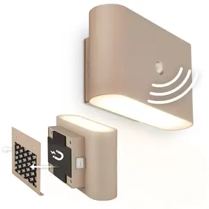 Comparateur de prix : Briloner Applique murale LED rechargeable Chat, beige, 16 cm, plastiqu...