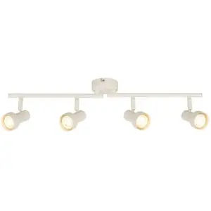 Briloner Spot pour plafond Tapp, blanc, longueur 61 cm, à 4 lampes, mé...