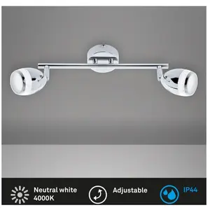 Réglette 2 spots salle de bain IP44