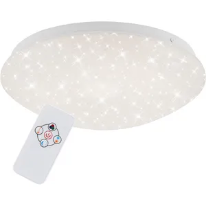 Comparateur de prix : Briloner Plafonnier LED Moon, décor étoile, RGBW