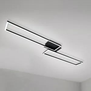 Comparateur de prix : Briloner Plafonnier Led Frame, Télécommande, Noir