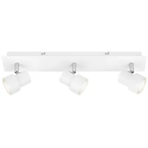 Comparateur de prix : Plafonnier led Spot Briloner leuchten rock, 5 w, 460 lm, IP20, blanc, métal, incl., 3x GU10, 45 x 8 x 12 cm
