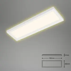 Comparateur de prix : Briloner Plafonnier LED 7365, 58 x 20 cm, blanc