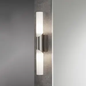 Briloner Applique murale Splash à 2 lampes, nickel mat