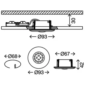 Comparateur de prix : Spot encastrable LED - BRILONER - 1 module LED 5 w - Nickel mat