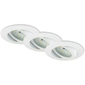 Comparateur de prix : Briloner Spot encastré LED blanc en set de 3 orient.