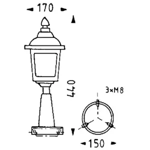 Albert Leuchten Luminaire pour socle LANDHAUS 722 SVendu parluminaire