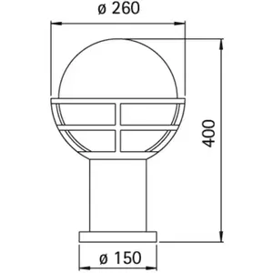 Albert Leuchten Luminaire pour socle noir avec verre opaleVendu parluminaire