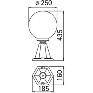 Albert Leuchten Luminaire pour socle I, noir, verre souffléVendu parluminaire
