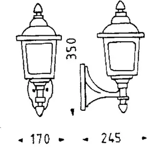 Albert Leuchten Applique d'extérieur RUSTIQUE 716 noirVendu parluminaire