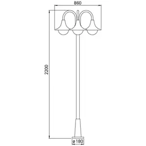 Comparateur de prix : Albert Leuchten Lampadaire élégant 171 noir à 3 lampes