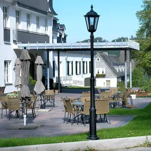 Albert Leuchten Lampadaire d'extérieur 4147 noir avec verre cathédraleVendu parluminaire