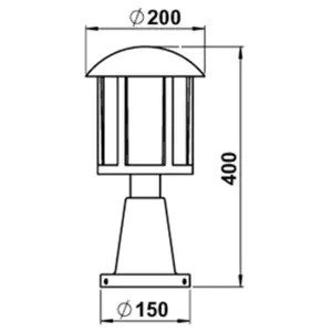Albert Leuchten Luminaire pour socle Mads style rustique brun