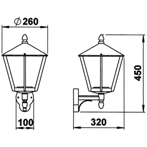 Osram Albert Leuchten Applique d'extérieur tendance 668 marronVendu parluminaire