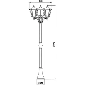 Comparateur de prix : Albert 652046 Lampadaire d' Extérieur E27 3 X 75W Marron / Laiton