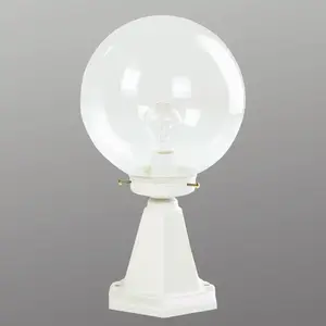 Albert Leuchten Luminaire pour socle I, blanc, avec verre à bullesVendu parluminaire