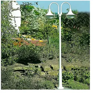 Albert Leuchten Lampadaire d'extérieur 171, à 2 lampes, blancVendu parluminaire