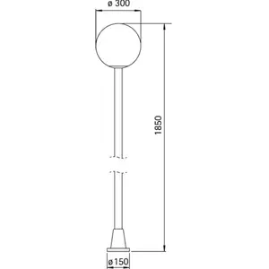 Albert Leuchten Lampadaire KRISTALLKUGEL blancVendu parluminaire