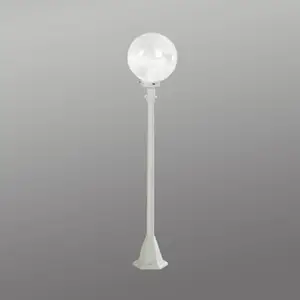 Albert Leuchten Borne lumineuse blanche en verre à bullesVendu parluminaire