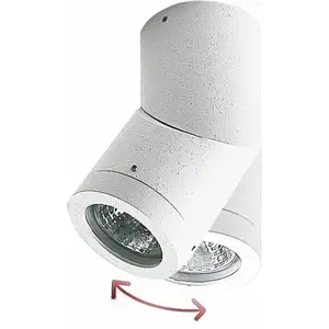 Albert Leuchten Spot Soleo, blanc, IP44, orientable, aluminium