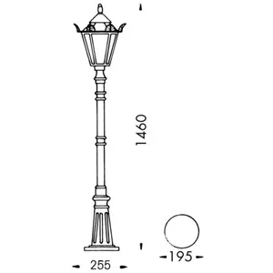 Albert Leuchten Avec ses magnifiques ornements en métal sur le potVendu parluminaire