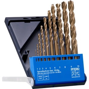 PFERD Spiral Drill Set 10 PCS. INOX HSSE N DIN 338 pas cher