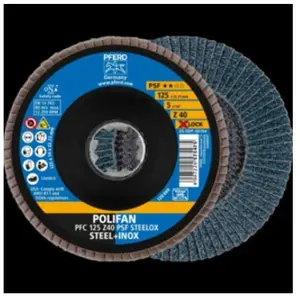 Comparateur de prix : FORMAT Pferd - Disque à lamelles x-lock steelox K40PSF 125mm