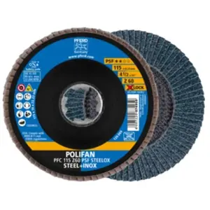 Comparateur de prix : PFERD Disque ? lamelles X-LOCK STEELOX K60PSF 115mm Pferd
